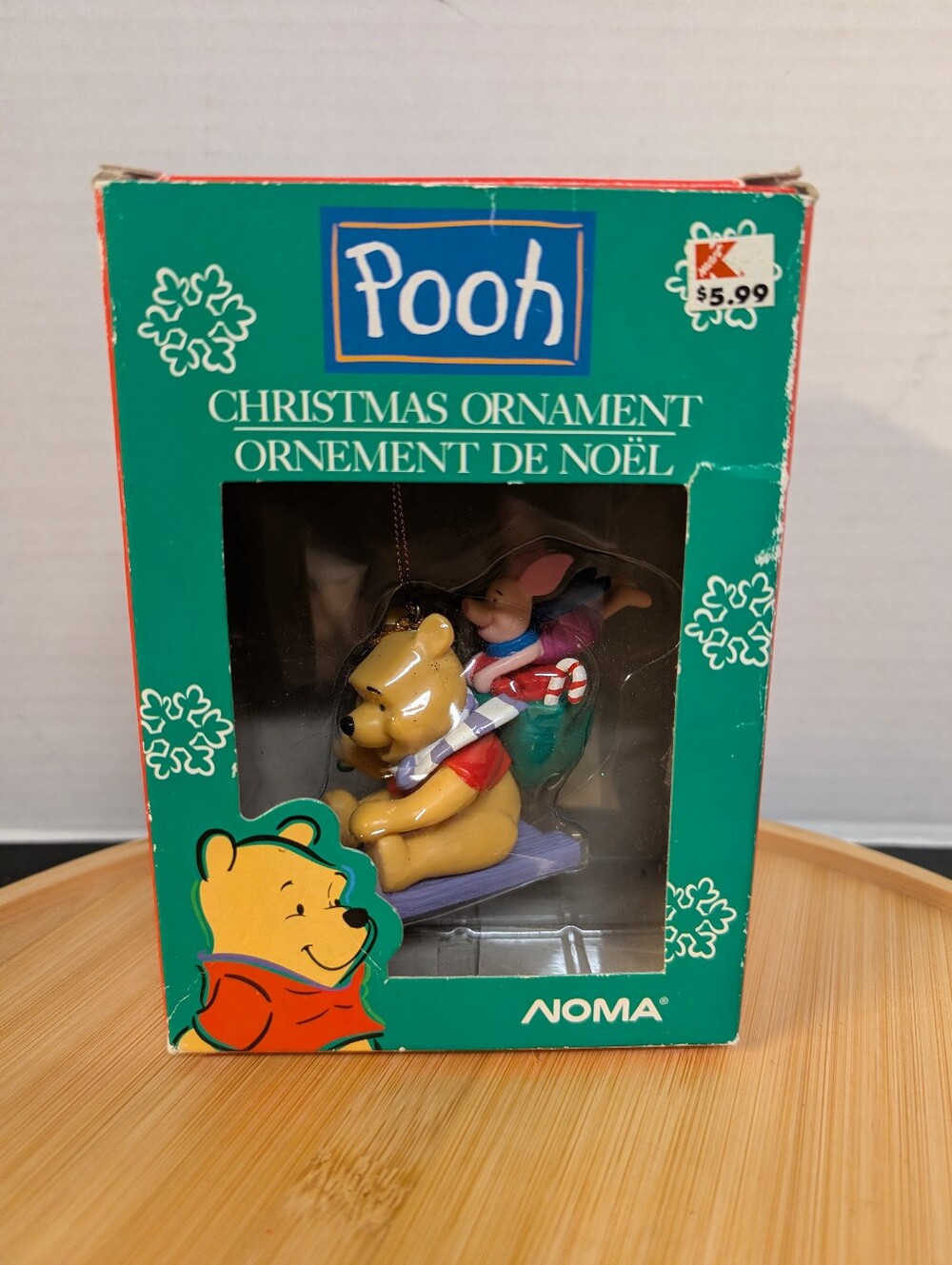 New Noma Vintage 80's Winnie the pooh and Piglet ornament In Original Box